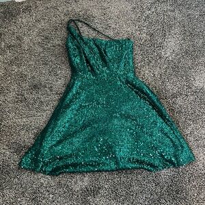 Green sparkly formal dress size 1